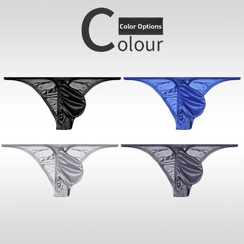 Low Waist Ice Silk Smooth Men's e Underwear