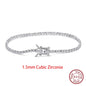 Shiny Tennis Bracelet Sterling Silver Cubic Zirconia