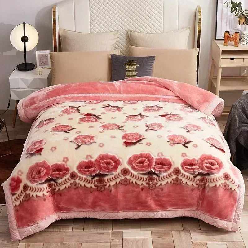 European Style Warm Raschel Blanket High End