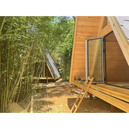 Triangle Wooden Tiny House Cabin Prefabricated