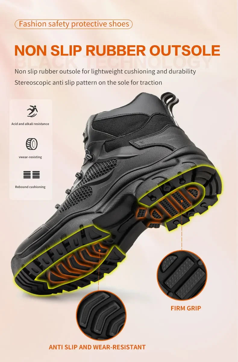 Men's Safety Work Boots Steel Toe Indestructible