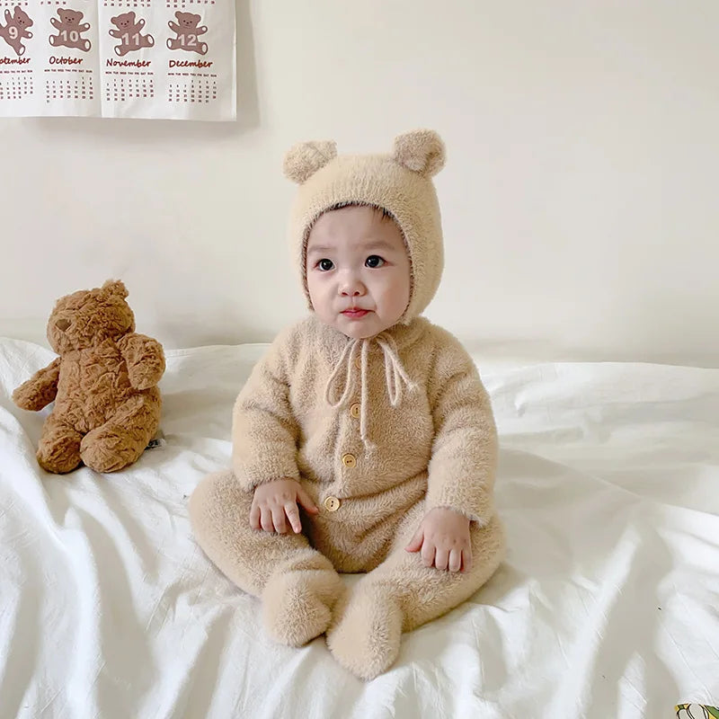 Baby Boy's/Girl's Jumpsuit Mink Velvet Cute Bear