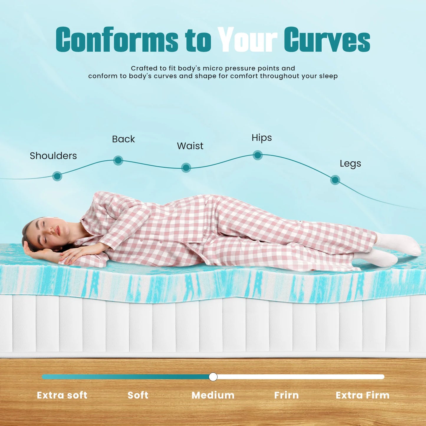 4 Inch Memory Foam Soft Bed Mattress Full Size