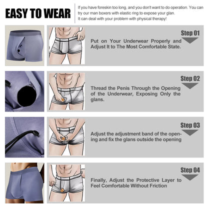 Dual Pouch Breathable Physical Therapy Boxers Men