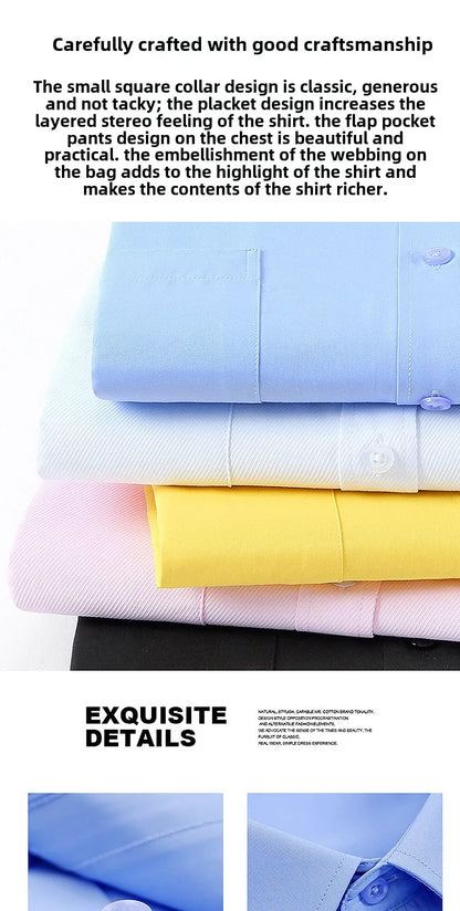 Mens Long-sleeved Non-ironing Anti-wrinkle Shirts
