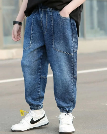 Loose Fit Boys' Jeans Trendy Oversized Denim