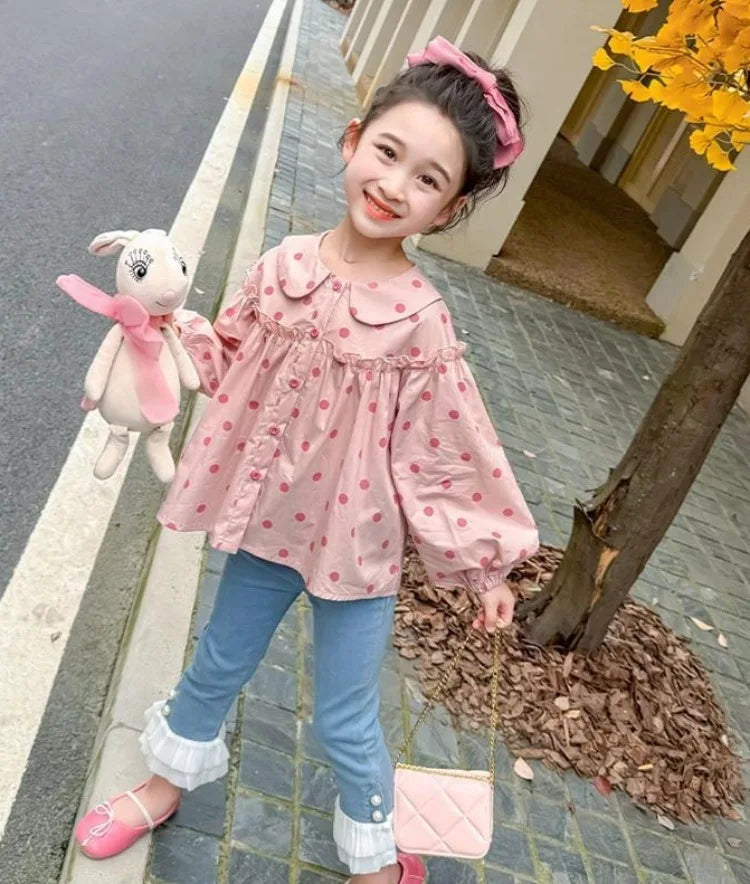 Long Sleeve Blouse with Bow Tie Trendy