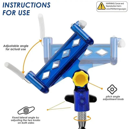 2-piece stainless steel fishing rod holder, 360° adjustable