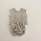 2 Pcs Sleeveless Breathable Cotton Pajamas Set