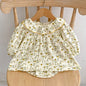 Baby Girls Long Sleeve Flower Embroidery Jumpsuit