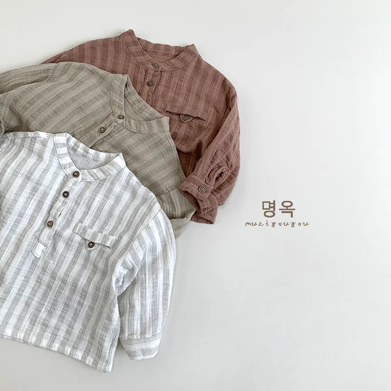 Boys/Girls Simple Vertical Shirt Casual