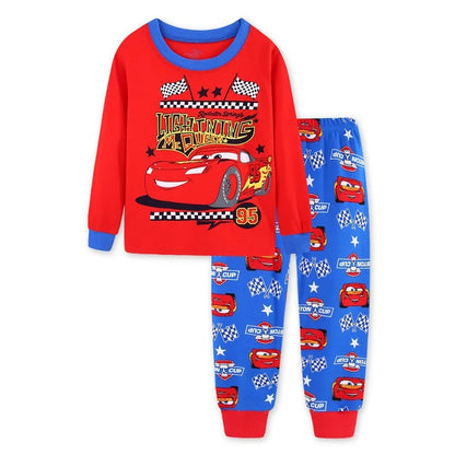 2 Pcs Boys 95 Cars McQueen Cartoon Sleepwear