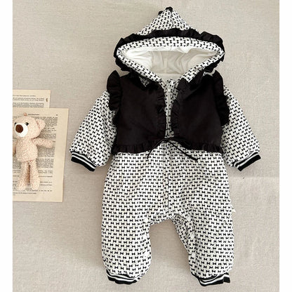 Infant Baby Girls Long Sleeve Cotton Jumpsuit