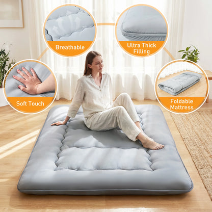 Foldable 4 Inch Soft Bed Mattress Full Queen Size