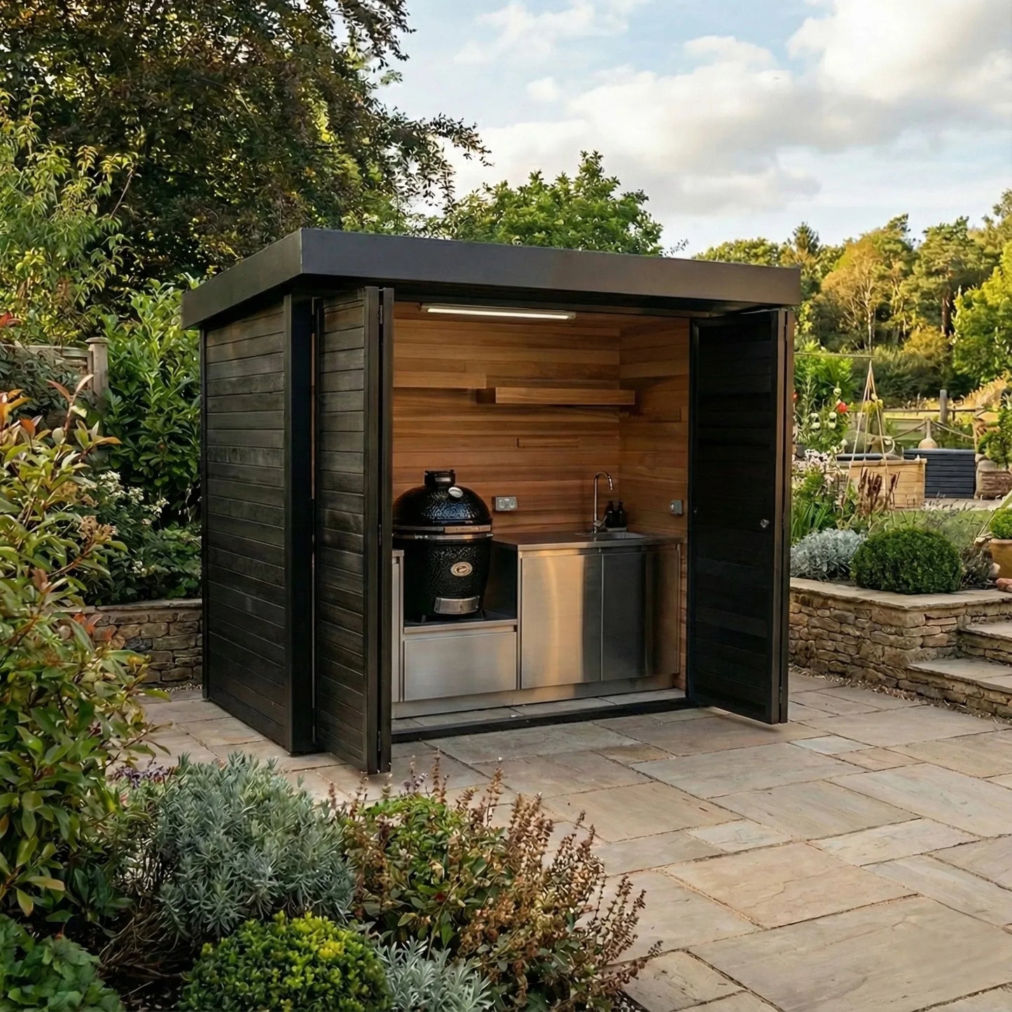 Outdoor Kitchen Pods BBQ Cooking Cabin with Electrical