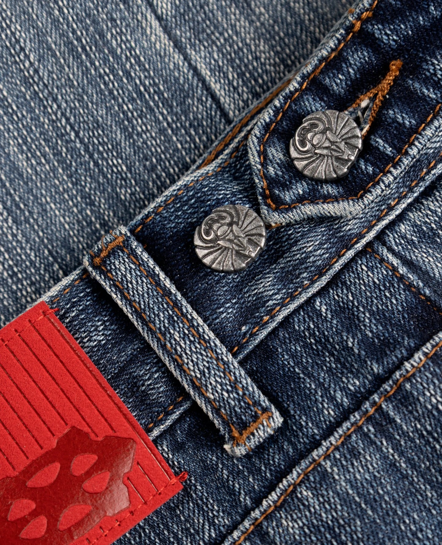 Men/Women Bootcut Jeans Vintage Washed Embroidery Pants