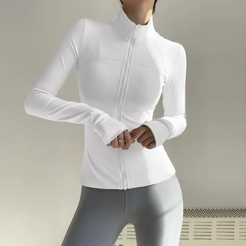 Women Zip Fitness Sports Jacket Yoga Sportswear