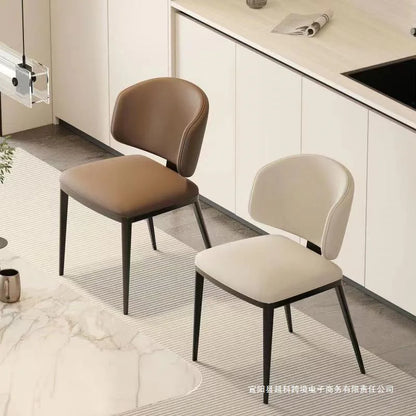 Cat scratch leather dining chair modern