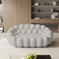 Modern Curved Loveseat Couch Football-Shaped