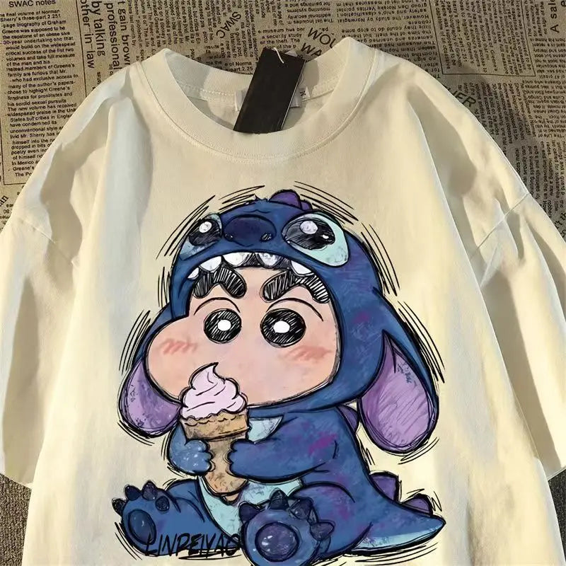Shin Chan Cartoon Character Women's Fashion T-shirt