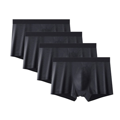 4pcs Mesh Bamboo Fiber Men's Boxerr XXXXL Large Size