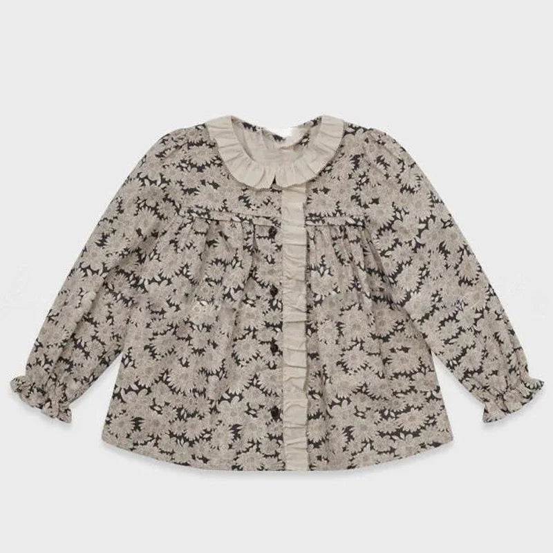 Long Sleeve Girls Top Pant Suit