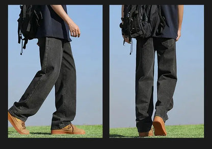 Men's Trendy Wide Leg Washed Jeans