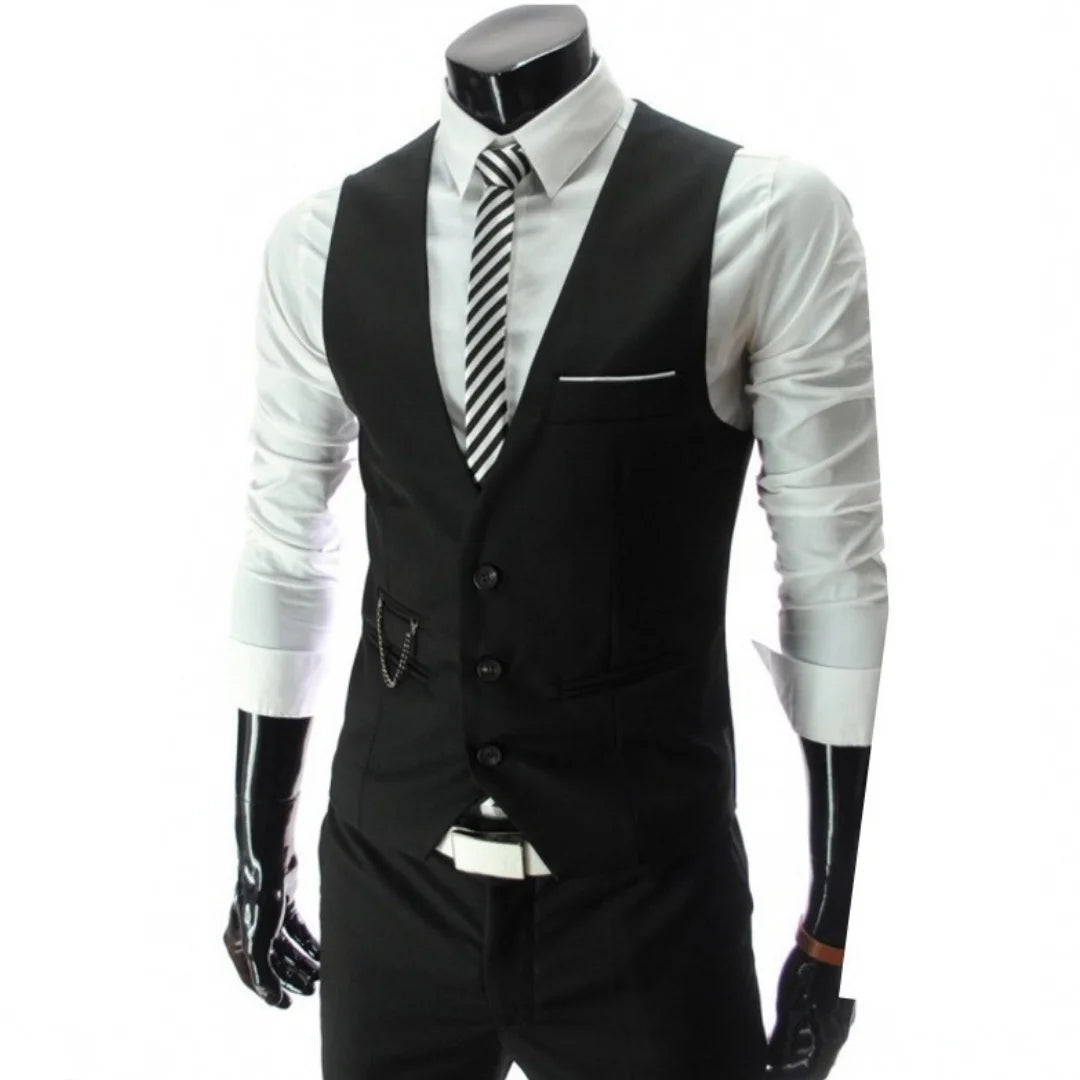 Men Dress Vest Slim Fit Casual Sleeveless
