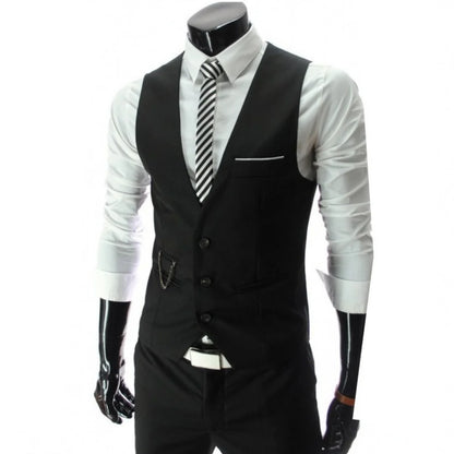 Men Dress Vest Slim Fit Casual Sleeveless