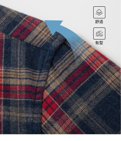 Men's, Plaid Casual Jacket, Anti-Wrinkle, Multi-Color