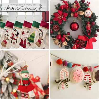Christmas Ornament Metal Hooks Silver Gold