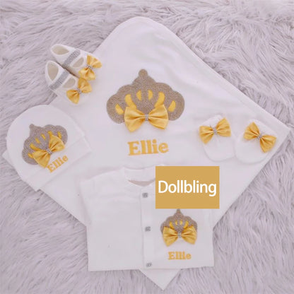 5pcs Handmade Personalized Baby Newborn Jewels Crown Set