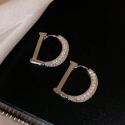Fashion Brand Jewelry Elegant Letter D Earrings Vintage