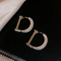 Fashion Brand Jewelry Elegant Letter D Earrings Vintage