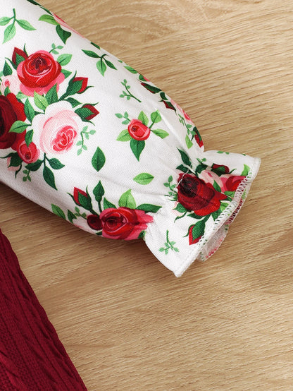 0-18 Months Girl Romper Cute Floral Long Sleeve