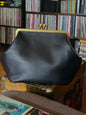 VINTAGE Artificial Leather Bag Large Clutch Handbag