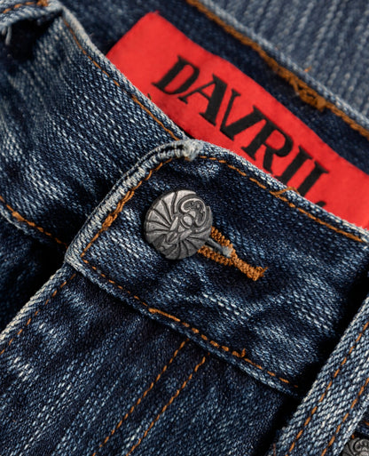 Men/Women Bootcut Jeans Vintage Washed Embroidery Pants