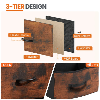 Table Storage Closet Chest Display 2 Fabric Drawers