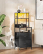 2 Nightstands with Charging Station 2 Drawers