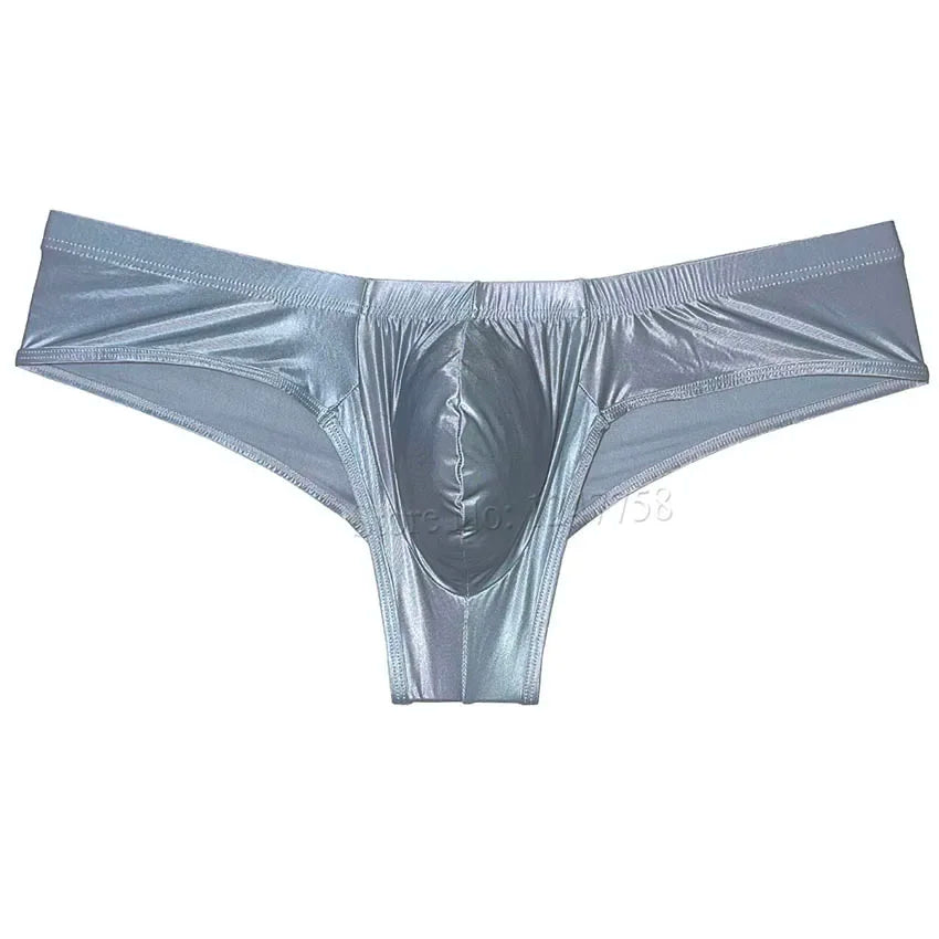 Sexy Men's Shiny Silk Mini Bikini Underwear
