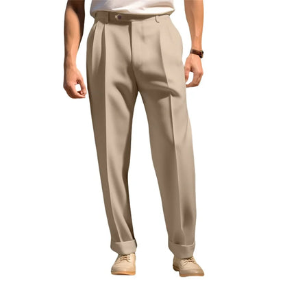 Men s  Fit Dress Pants Solid Color Flat Front