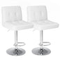 2 PU Leather Bar Stools Upholstered Counter Height