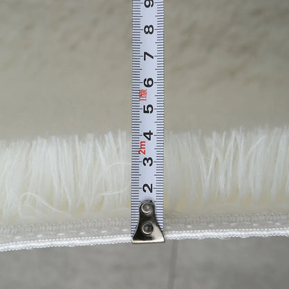 White Fluffy Modern Home Decor Rug Non-Slip