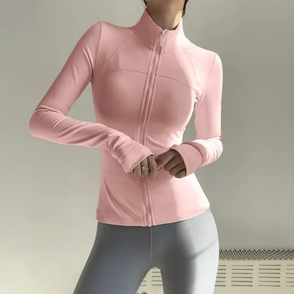 Women Zip Fitness Sports Jacket Yoga Sportswear