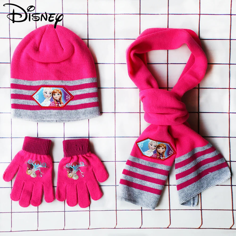 Elsa Anna Classics Princess Cartoon Cap Scarf Hat Glove