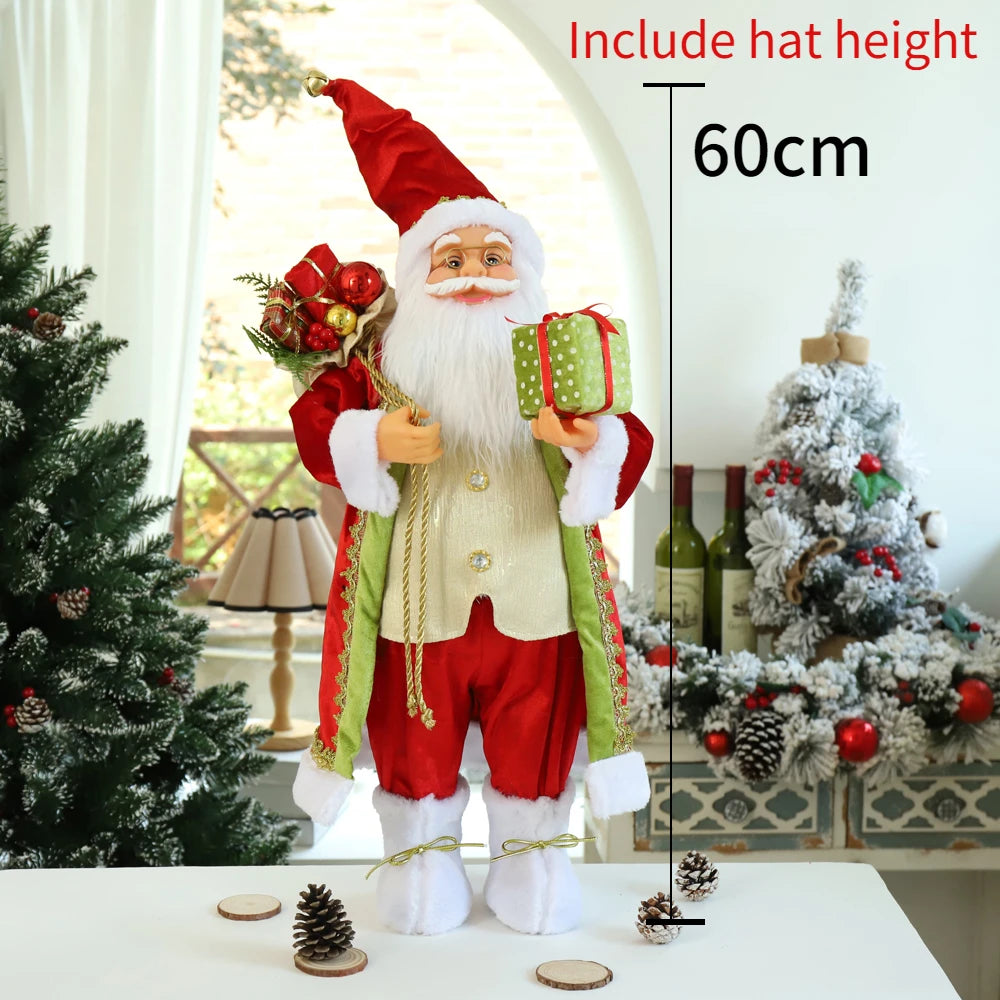 Large Standing Santa Figurine Doll Home Decoration