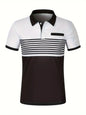 Short Sleeved Men's Casual Polo shirt, V-neck