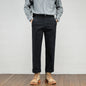 Casual Cotton Pants, Loose Straight Leg Workwear