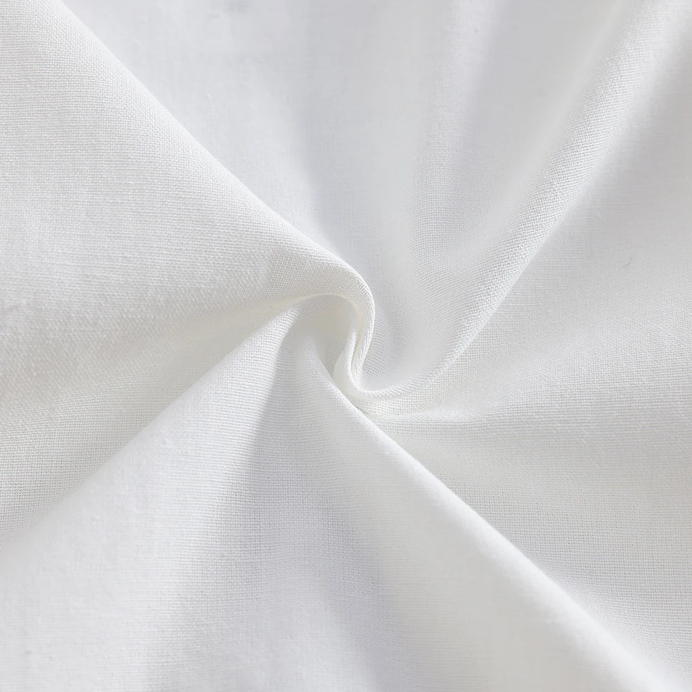 Boys' White Long Sleeve Shirt Embroidery Casual