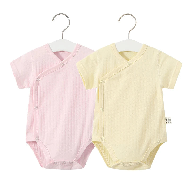 2Pcs Newborn Baby Girls Romper Pure Cotton Bodysuit